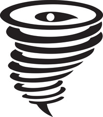 Tornado Whirlwind Silhouette Vector, Vector Icon, Logo Vector