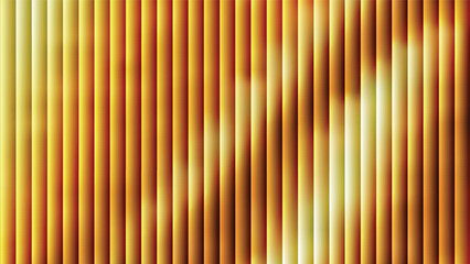 Yellow orange gradient vertical lines abstract background with ribbed glass effect. Futuristic fractal glass background with soft wave, glow, and transparent layers. Modern technology concept
