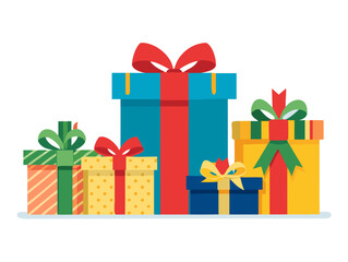 set of christmis gift new year present