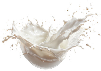 Milk explodes out of bowl