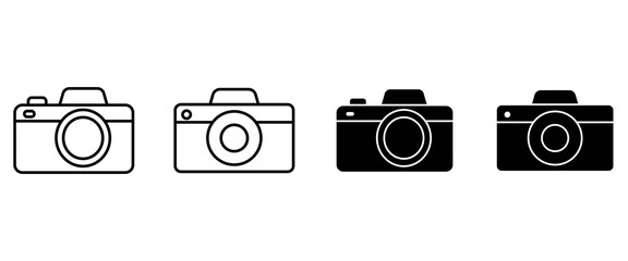 Camera photo symbol icon set