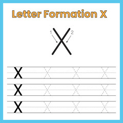 Outside Letter Formation – Alphabet Letter X Activity (Outdoor Learning Concept)