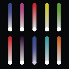 Soft Glow Vertical Gradient Bars – Rainbow Palette