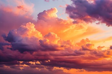 Fototapeta premium colorful sunset clouds isolated on white