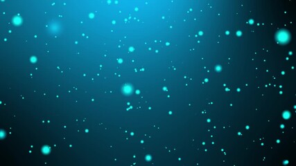 blue abstract background with glowing particles snowflakes and glitter in a winter night sky - Powered by Adobe