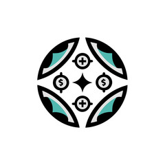 Financial growth and profit logo design for business success and investment |editable svg