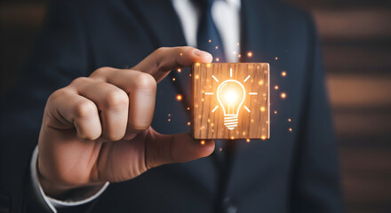 Elevate your brand with this innovative lightbulb concept presented with elegance now