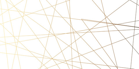 abstract golden lines with white background creative and geometric shape with white luxury pattern, Random pattern colorful line stroke on a transparent background. Abstract luxury golden geometric 