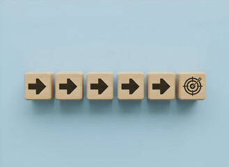 Fototapeta premium Visualize your goals with this inspiring visual of arrows leading to success target