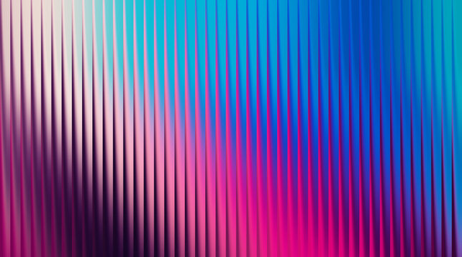 Colorful abstract vertical ribbed texture with pink blue and cyan gradient background