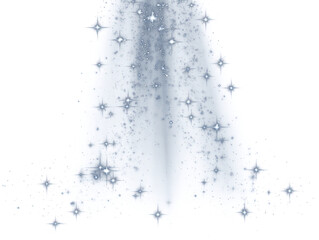 Blue Stars Shine Glitter Sparkles Dust Falling with Transparent Backdrop for Design Element Use, Screensaver, Wallpaper, Presentation with 3d Rendering Style Exactly 200 Characters