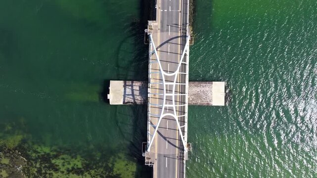 4K cinematic drone footage of Michael Davitt Bridge in Achill Island - Co. Mayo, Ireland_011