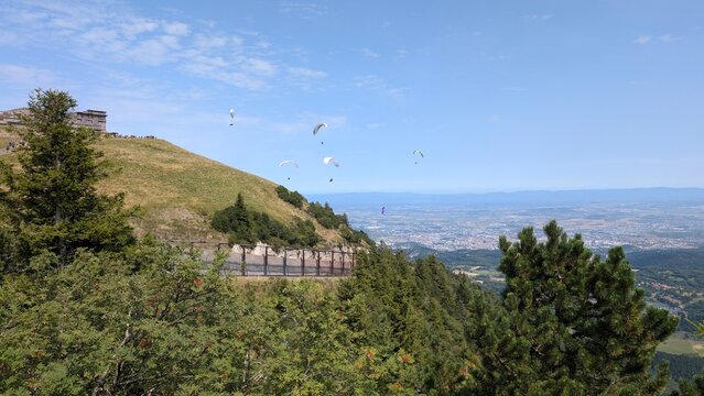 Parapente en Auvergne  du hait d'un volcan