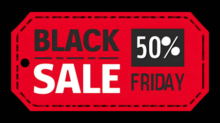 Fototapeta premium Bold Black Friday Coupon Voucher Design in PNG Format