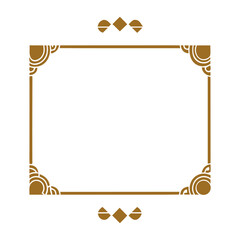 Elegant Gold Luxury Art Deco Frame & Border Vector Certificate Design