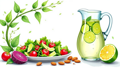 Hydration Haven: Infused Water & Fresh Ingredients