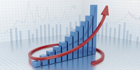 Watch your business grow with this dynamic chart showing positive trend success