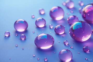 Glistening Purple Droplets: A Playful Palette
