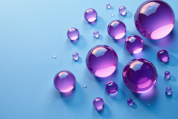 Glistening Purple Droplets: A Playful Palette