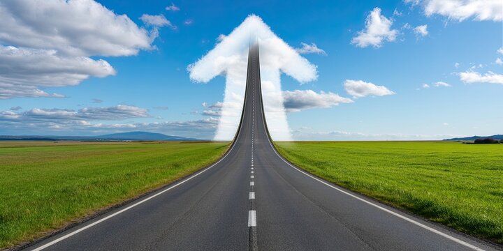 Drive your business forward towards success with this inspirational road scene today
