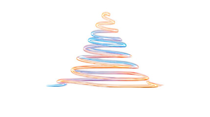 christmas tree made of neon lights