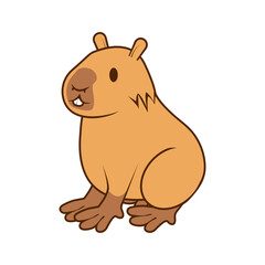 Adorable Capybara Illustration Cute Rodent Caricature