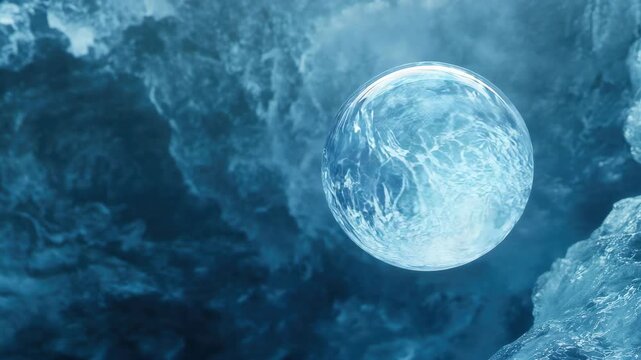 Under the ice, deep in the oceanic depths, bubbles frozen into clear crystals form an otherworldly spectacle.