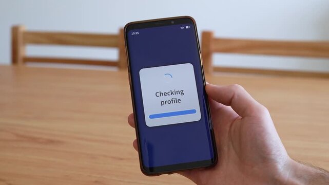 Verification rejected after checking online profile. Failed authentication process.