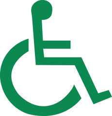 Wheelchair icon. Handicapped, accessible, impairment, mobility, handicap. Disabled symbol on white background - stock vector. Disable icon logo vector set. Graphic design elements.
