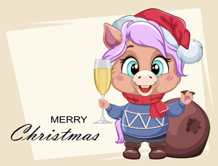 unny pony character - symbol of the New Year 2026