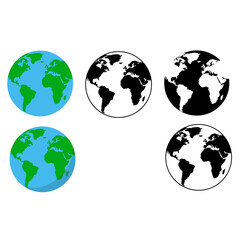 earth globe vector illustration