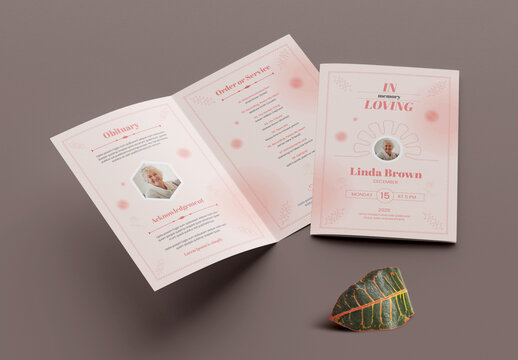 Funeral Program Memoria Service Obituary Layout