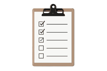 Clipboard with checklist and three completed tasks