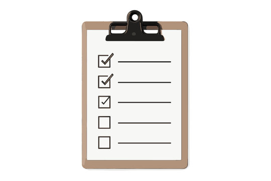 Clipboard with checklist and three completed tasks
