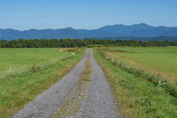 Landscape of Daisetsuzan Mountains from Asahigaoka, Hokkaido, Japan