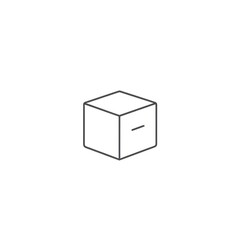 Obraz premium Minimalist cube box line drawing