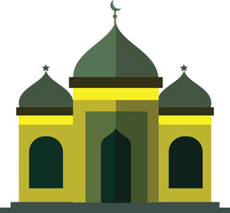 Art & Illustration of 3D mosque sticker