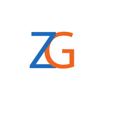 Minimalist ZG Letter Logo Design in Modern Monogram Style