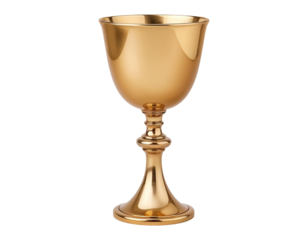 Golden Chalice on Transparent Background