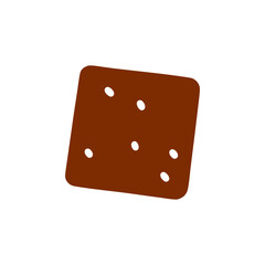 Colored Flat Illustration of a Cookie Biscuit