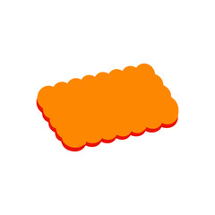 Colored Flat Illustration of a Cookie Biscuit