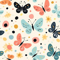 Butterfly pattern backgrounds creativity.