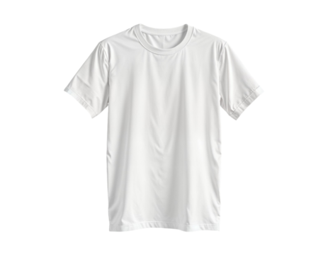 Plain White T-Shirt Mockup on Transparent Background