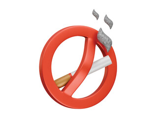 no smoke icon 3d illustration render