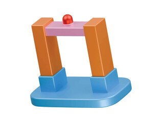 metal detector icon 3d illustration render