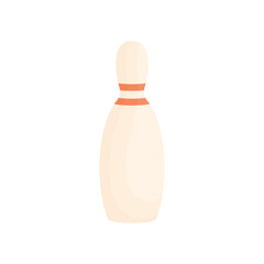 Bowling pin isolated on a white background. Sports equipment.