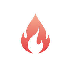 Abstract Red Gradient Flame Icon