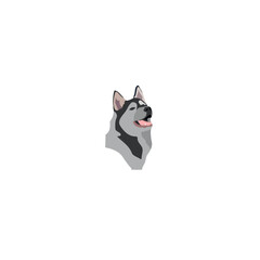 husky dog head vector illustration.eps