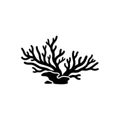 Coral Reef Icon Silhouette Vector