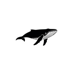 Humpback Whale Icon Silhouette